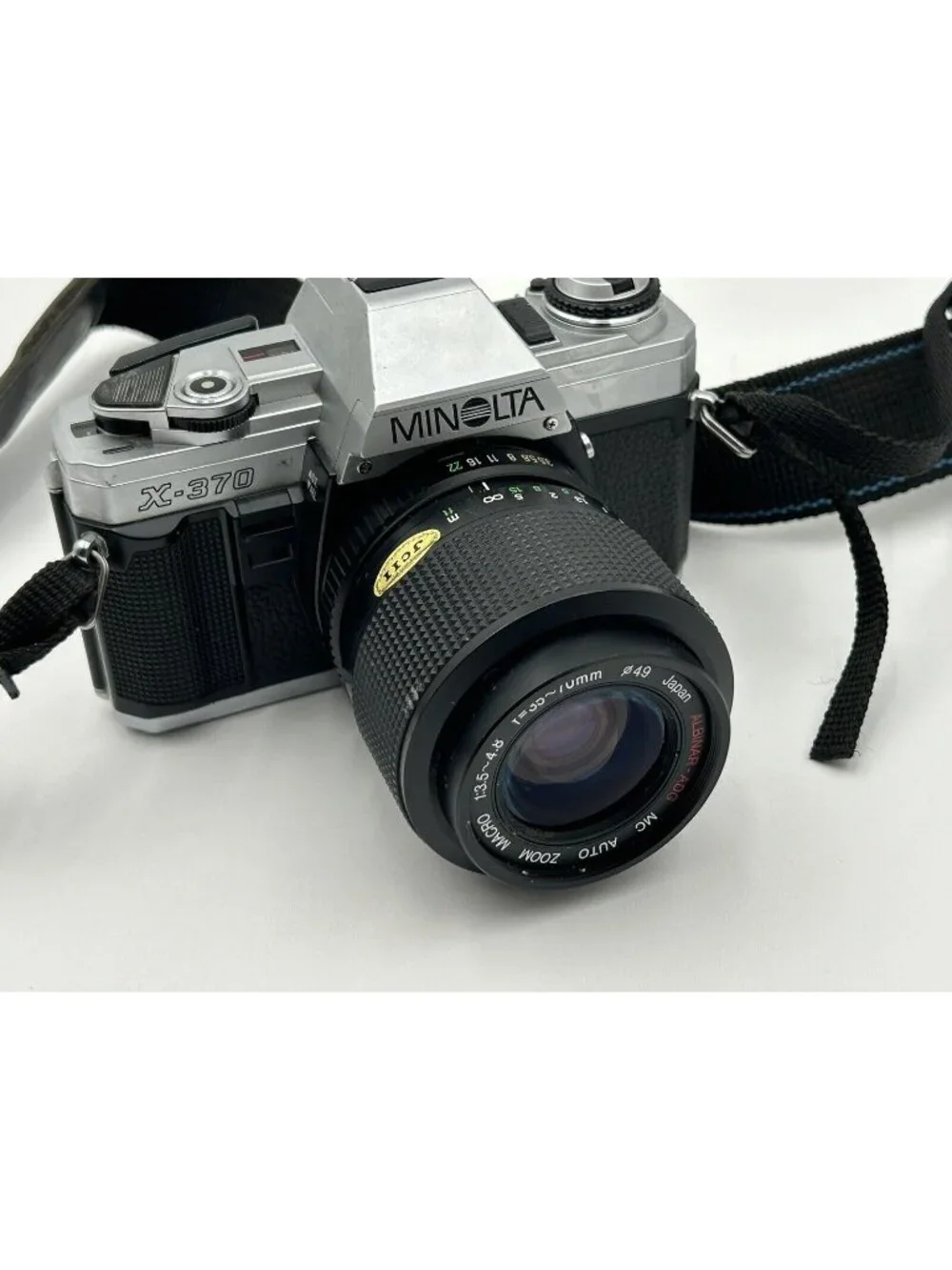 Vintage Minolta X-370 SLR 35mm Camera With Lens And Strap - Untested